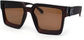 Square Sunglasses For Women Oversized Thick Frame Luxury Fashion Design Fancy